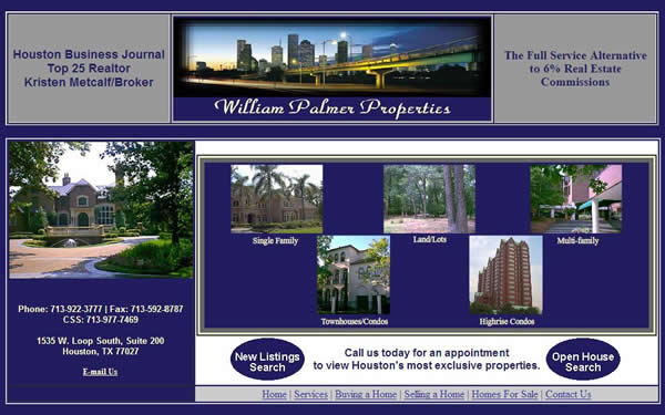 New web site for William Palmer Properties